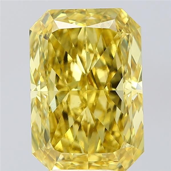 6.63 ct Fancy Vivid Yellow VS1 Radiant
