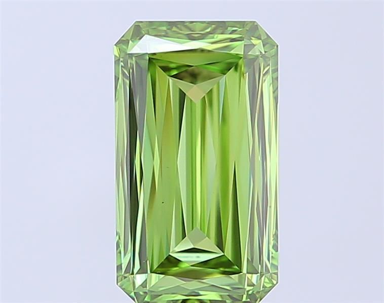 3.02 ct Fancy Vivid Green VS2 Crisscut