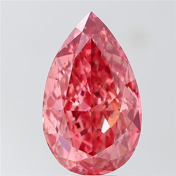 7.02 ct Fancy Vivid Pink SI1 Pear