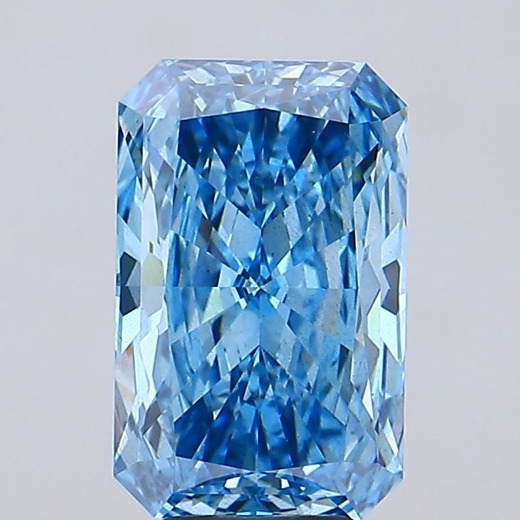 4.54 ct Fancy Vivid Blue VS2 Radiant