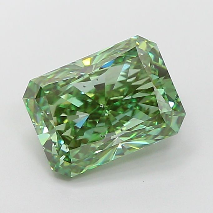 3.00 ct Fancy Vivid Green SI1 Radiant