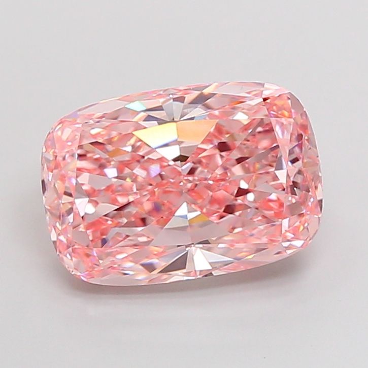 5.01 ct Fancy Vivid Pink VS1 Cushion