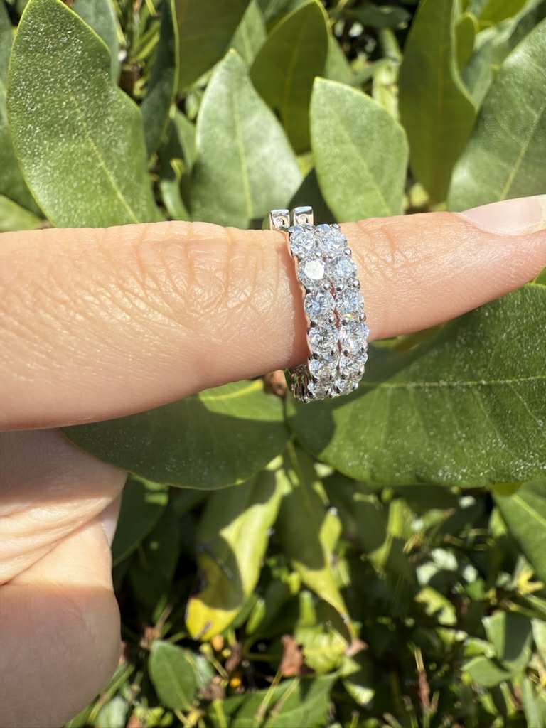 Huggie Earrings: 2.54ctw WG 15mm