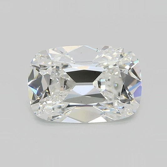 Matched Pair Antique Cushions (elongated): 5.09 ctw F VS2