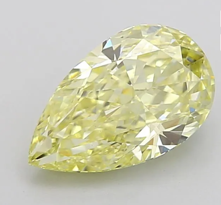 2.02ct Fancy Light Yellow VS2 Pear