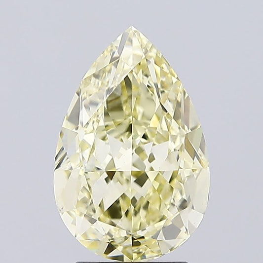 3.18ct Fancy Light Yellow VS1 Pear