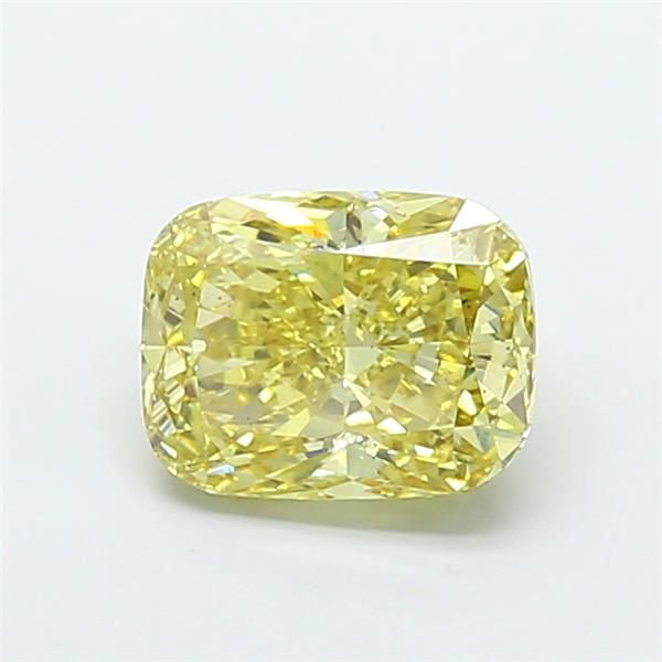 4.01 ct I Yellow VS2 Cushion