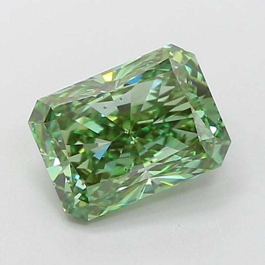 3.00 ct Fancy Vivid Green SI1 Radiant