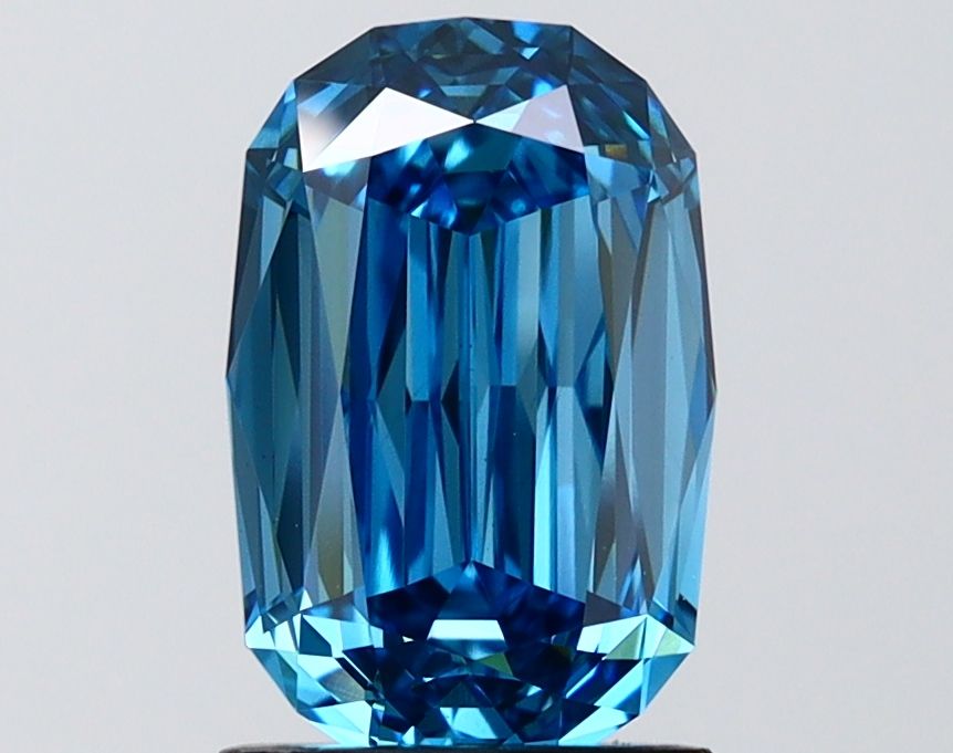 2.10 ct Fancy Vivid Blue VS1 Crisscut Cushion