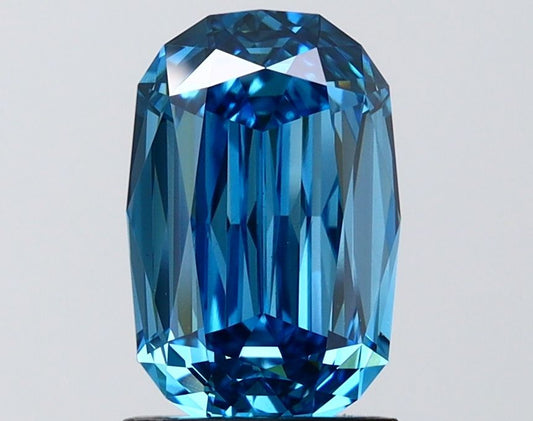 2.10 ct Fancy Vivid Blue VS1 Crisscut Cushion
