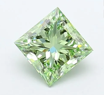 1.05 ct Fancy Vivid Green VS1 Princess