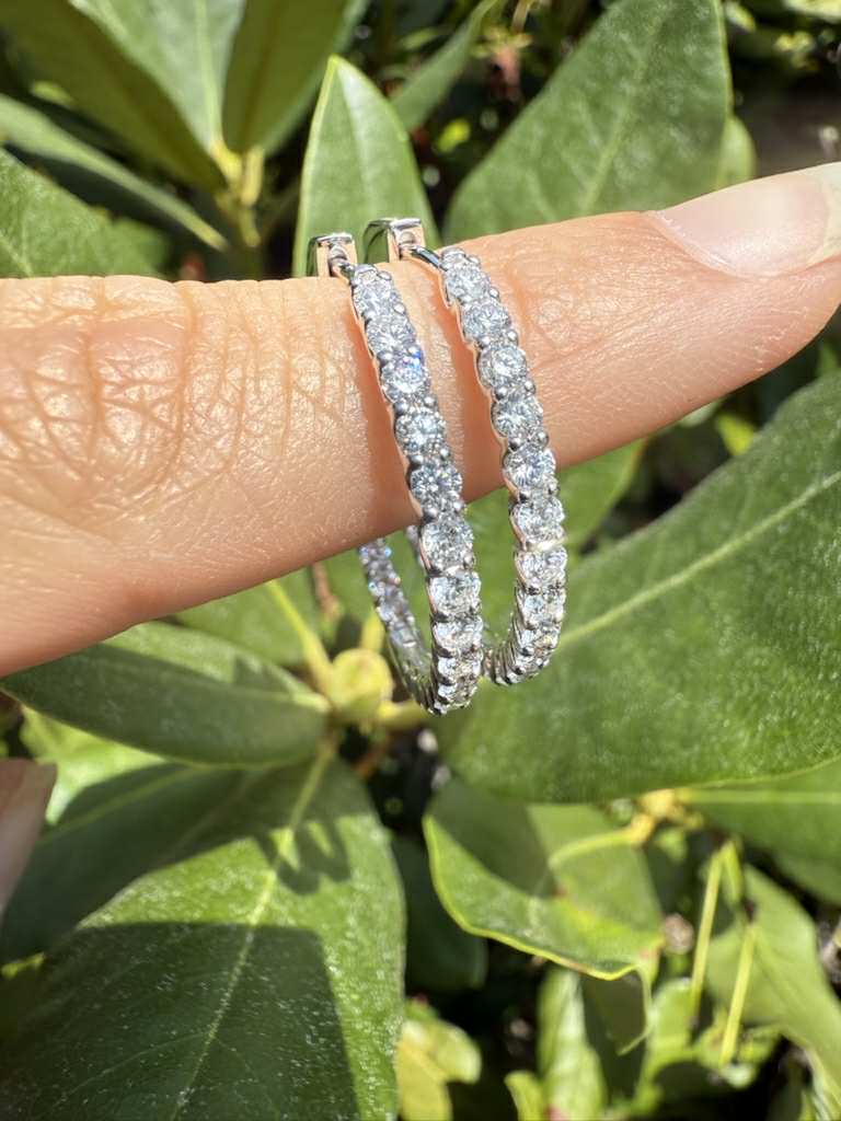 Inside-out Hoops: 2.33ctw WG 23.5mm