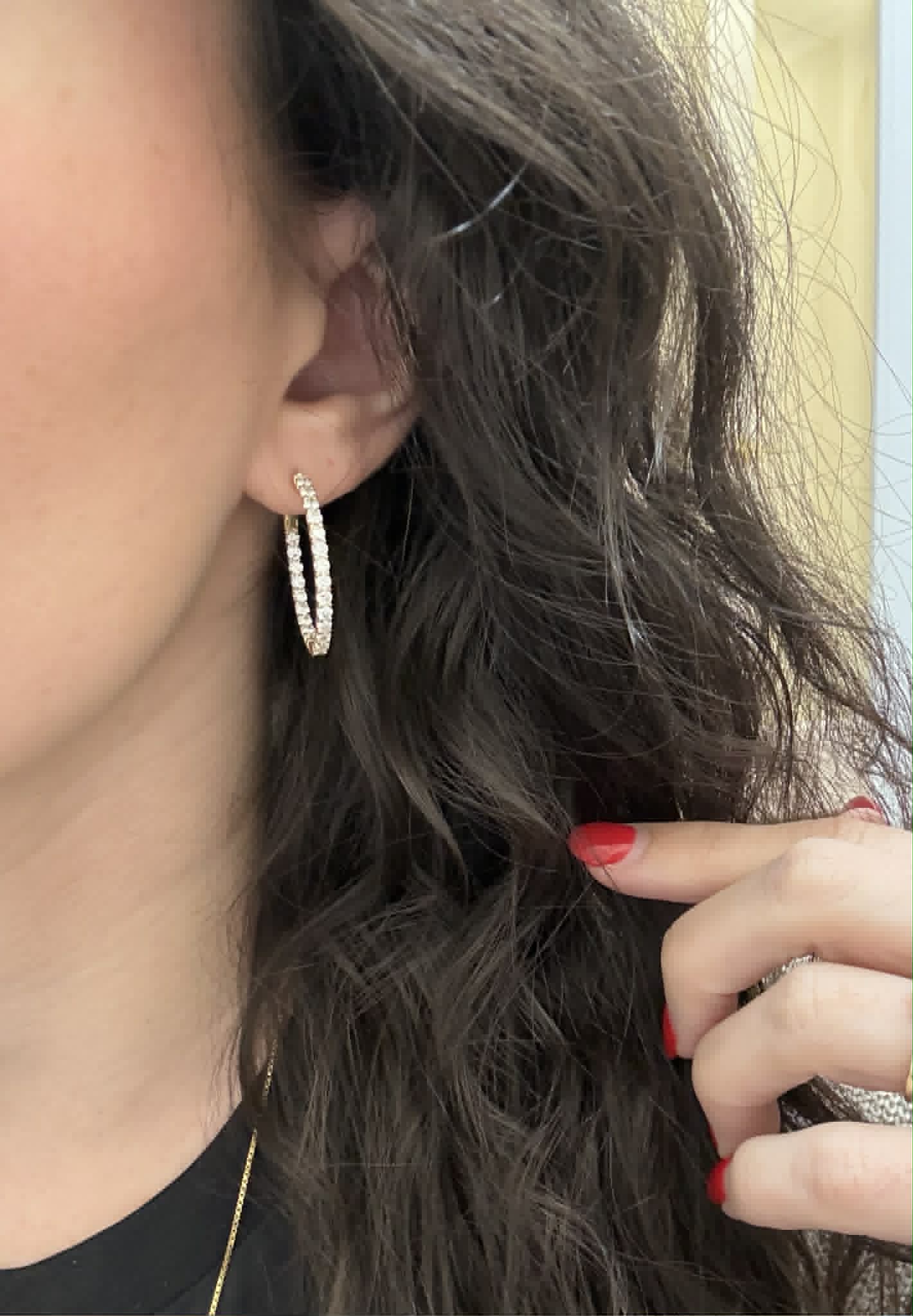 Inside Out Hoops - 2.36ctw