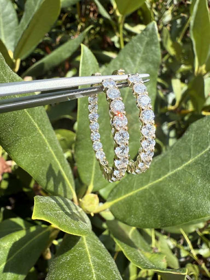 Inside-Out Hoops: 4.10ctw YG 23.5mm