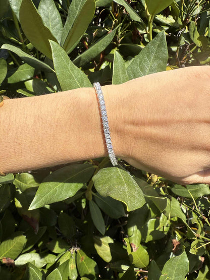 Tennis Bracelet: 5.87ctw 14k WG 7"