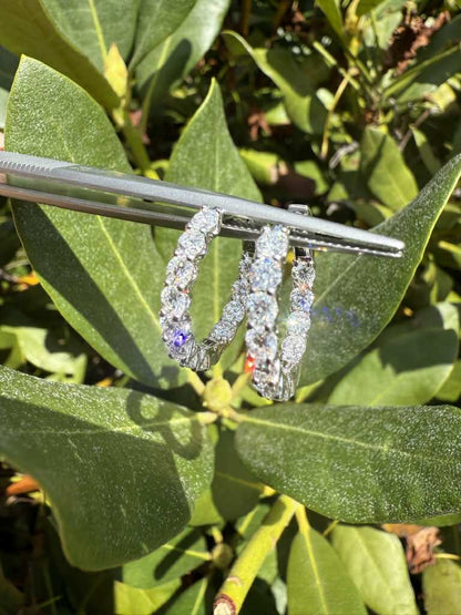 Huggie Earrings: 2.54ctw WG 15mm