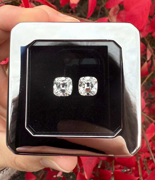 Square OMC Matched Pair: 5.32ctw