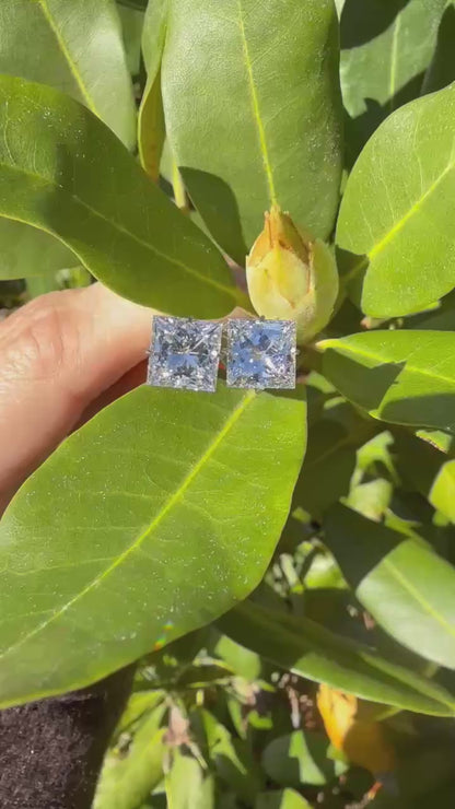 Princess Cut Matched Pair: 4ctw D VS1