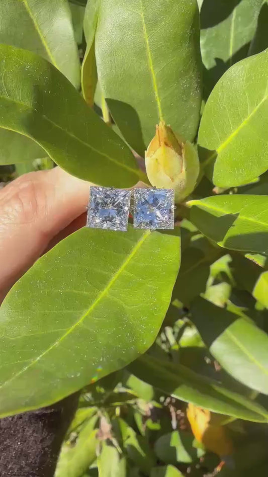 Princess Cut Matched Pair: 4ctw D VS1