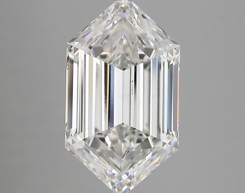 3.52 ct F VVS2 — Elongated Step Cut Hex